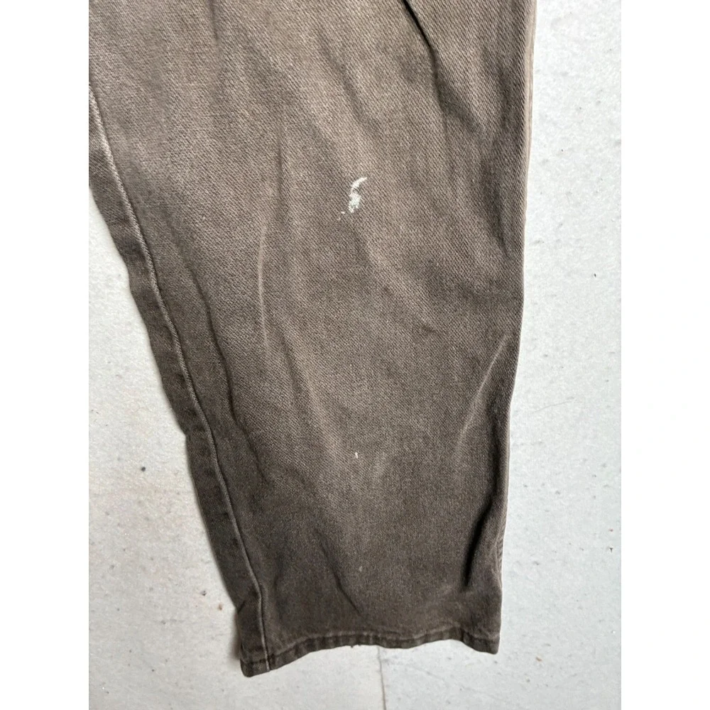 Vintage Wrangler 13MWZTN Brown‎ Jeans Mens 32x33 Distressed Made in USA Workwear